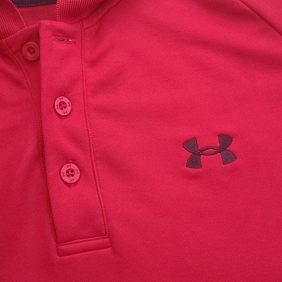 Under Armour Polo Mns L LG Clean EUC! Dual Tone - Picture 2 of 5